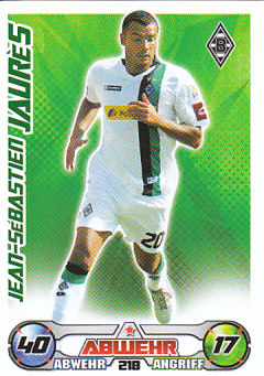 Jean-Sebastien Jaures Borussia Monchengladbach 2009/10 Topps MA Bundesliga #218